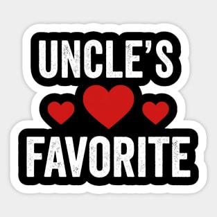 Uncle's Favorite Family Love Sticker